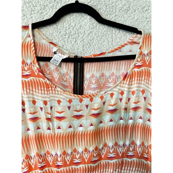 Volcom Quincy Davis Mini Dress Size L Aztec Lightweight - Picture 6 of 12